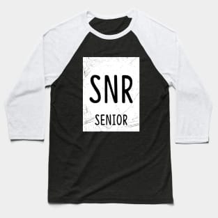 Snr Senior Chemistry Periodic Table Funny Science designs Baseball T-Shirt